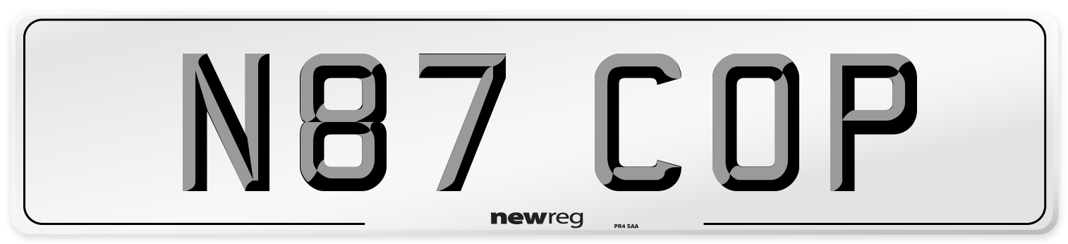 N87 COP Number Plate from New Reg